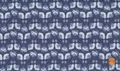 CLEARANCE – ‘LORNA’ BLUE TONAL FLORAL GRILLEWORK FABRIC – CLOTHWORKS