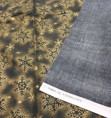 Jo Ann’s Ombre Snowflakes Fabric 2/3 Yd Black Gold Holiday Christmas Winter