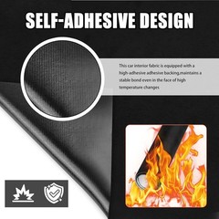 Suede Car Interior Wrap 59.06″×15.75″ Self Adhesive Cuttable Fabric Trim