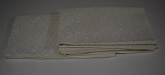 2 piece fabric lot CREAM LEAVES VINES low volume blender background calico 1 yd+