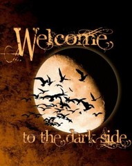 Halloween Welcome to the Dark Side Moon Cotton Fabric CP72418 36″X44″ Wall Panel
