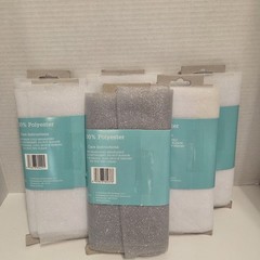 Lot Of 6 Waverly Tulle Fabric Packs 108″ X 54″ White, Silver Glitter 18 Yards