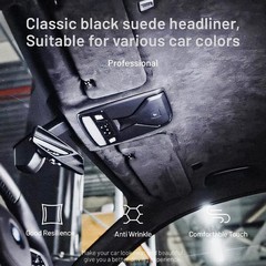 96″x60″ Black Headliner Fabric Suede Car Roof Liner Sagging Ceiling Upholstery
