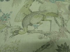100% Linen Acquitaine “Lilly Pad”/{Magnolia Floater} Made in England BTY 8 Yards