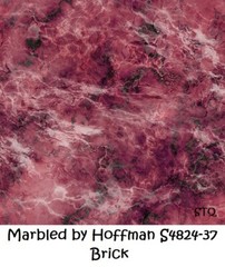 Marbled Tonal Marble Cotton Quilt Fabric by Hoffman BTY S4824-37 Brick Red