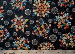 Quilting Treasures – Solstice Kaleidoscope Medallion Quilting Fabric – BTY
