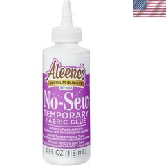 Washable No-Sew Fabric Glue 4oz – Perfect for Temporary Stitching & Repairs
