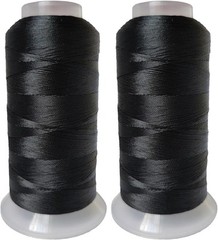 Polyester Thread Heavy Duty Bonded UV Resistant Outdoor #69 T70 Black
