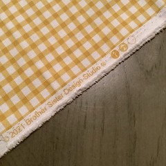 Fabric 100% COTTON Canvas DUCK Sewing Yardage 2.667 Yds YELLOW CHECK PLAID