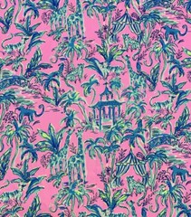 Lilly Pulitzer Dobby Cotton Fabric Lilac Rose Out Of Office 1YD 36″ X 57″