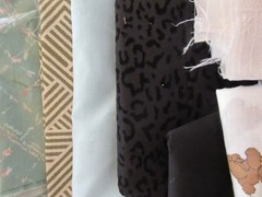 19 lbs. Lot of Large assorted Polyester, Cotton,and mixed fabrics