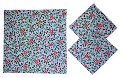 Vintage POINSETTIA Fabric Quilting Squares (23) 4.5″+ (6) 8.5″+ Small Scraps