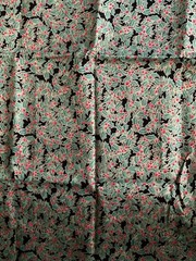 Beautiful Christmas Holly With Gold Highlights On Black Cotton Fabric 33”X 44”