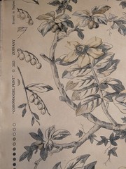 Zoffany Coromandel Empire Grey Fabric-sold By The Yard-35 Yds-Retail $494 A YD