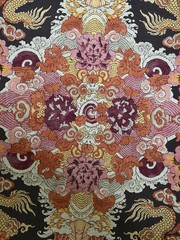 Schumacher 178053 Magic Mountain Dragon Aubergine Linen Blend Fabric 3 Yards