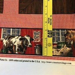 Farm Barn cotton fabric 6 Pillow Quilt Cheater Blocks 45″x53″ VIP Cranston