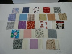 Quilting Fabric – for crafts sewing projects – squares with muslin – see photos