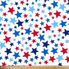 Patriotic Stars Fleece Fabric – 60″ Wide – Sold by The Yard & Bolt
