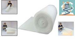 36-Inch Wide Polyester Quilt Batting, 5 Yards, White, Upholstery Grade