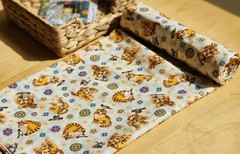 Korean Traditional Magpie & Tiger Beige Patterned Fabric made in Korea BTHY