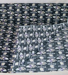 Baltimore Ravens ~ Large Logo Pattern NFL Cotton Fabric 1/4 Yard 9” X 58” New