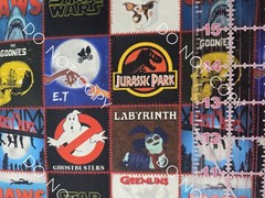 Custom 100% Cotton Woven Fabric 80s Movie Covers by the 1/4 Yard 9×56