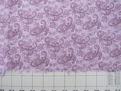 1 Yd 10″ x 44″ Purples Lavender Paisley Floral Cotton Fabric Unbranded Quilting