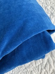 Royal Blue Velvet Fabric Remnant Sewing Craft Upholstery Material 57″ x 133″