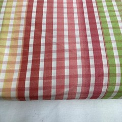Decorator Fabric 6 yds x 56″ New Taffeta Plaid Green Pink Upholstry Curtains