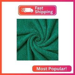 9 oz Cotton Terry Cloth Hypoallergenic 44/45″ Fabric by The Yard (Hunter Green,