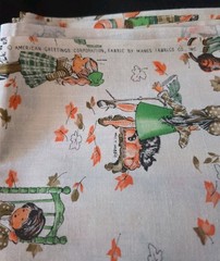 1 3/8 Yds Holly Hobbies Fabric American Greetings Corp By Manes Fabric Co