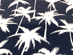 Navy Palm Outdoor Fabric Tree Tropical Deck Cushion Pillow 3 Yard Lot