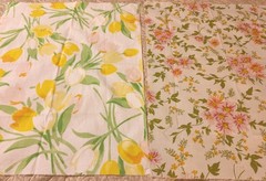 Vtg Lot of 25 Fat Quarters Upcycled Floral Bed Sheets Sewing Crafting 22 Designs