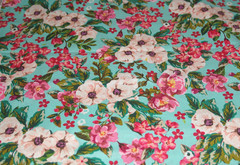 DAVID TEXTILES * Quality Cotton Floral Fabric * Cheery All-Over Floral * 2.5 yds