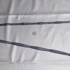 PU VINYL METALLIC CARBON FIBER LOOK PLEATHER FABRIC DANCE STAGE RAINCOAT WHITE