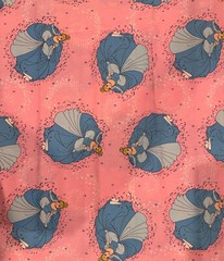 Disney Cinderella Sparkle 100% Cotton Fabric by the Half Yard 18″ x 43″