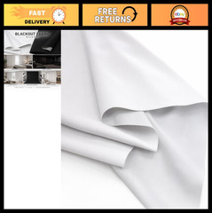 58″ Wide White Blackout Drapery Lining Fabric – Room Darkening Curtain Material
