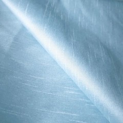BIPPITY BOPPITY BLUE WHITE TWO TONE FAUX SILK POLY DUPIONI FABRIC 58″ BYTHE YARD