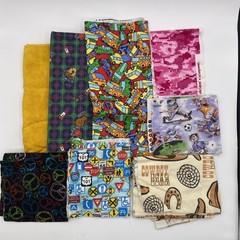 Lot Of Fleece,flannel,corduroy Baby Kid Fabric With Container quilt Craft