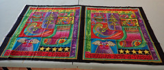 RARE “Bountiful Blessings” Laurel Burch Clothworks Quilt Fabric Squares Panels