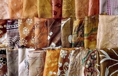 ABB Pure Silk Saree Fabric Squares 15 Pc for Craft Quilting Doll Dress NO TARIFF
