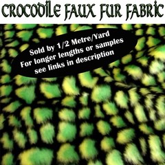 Crocodile Fluffy Faux Fur Fabric 150cm wide (60″) sold by half metre/yard