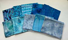 Blue FAT QUARTER FQ Bundle 10 – 100% Quilting Cotton Fabric 18″ x 22″