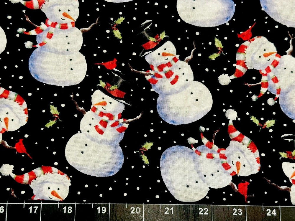 Tina Scrap 9″x21″ Frosty the Snowman Snowflakes Christmas FABRIC COTTON