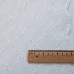 60s Cotton Embroidered Eyelet Lace Fabric 135-145cm Dress Shirt Kids Craft
