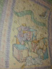 unfinished Pre-Quilted WEEDN FAMILY TRUST Nursery Panel double sided ABC