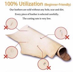 Veg Tan Tooling Leather 3/4 oz (1.4-1.8mm) 2 Piece Special Price