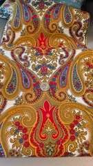 Light Weight Canvas Fabric By The Yard Paisley Print