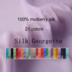 1 Yard Plain Silk Material Georgette Sheer Fabrics Dress Scarfs Material Silk