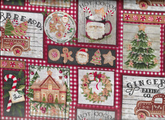 100% cotton Christmas fabric “Gingerbread Patch ” by 3 Wishes Fabric